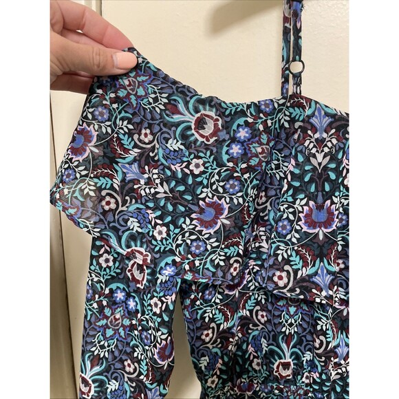 Vintage The Limited Off Shoulder Floral Ruffle Maxi Dress Peasant Style - Picture 8 of 8